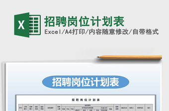 2021年招聘崗位計(jì)劃表