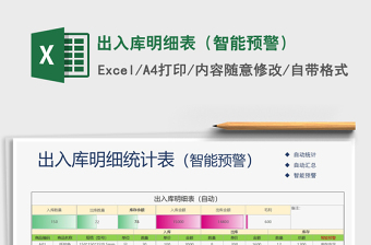 2021年出入庫(kù)明細(xì)表（智能預(yù)警）