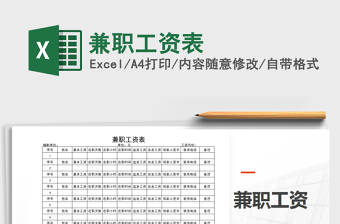 2021年兼職工資表
