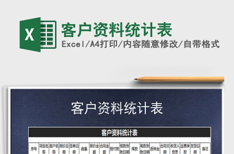 2021年客戶資料統(tǒng)計表