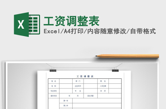 2021年工資調(diào)整表