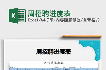 2021年周招聘進度表