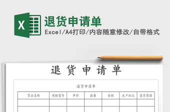 2021年退貨申請(qǐng)單