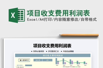 2021年項(xiàng)目收支費(fèi)用利潤表