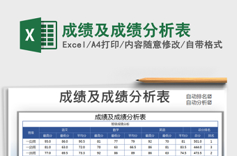 2021年成績及成績分析表