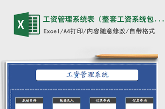 2021年工資管理系統(tǒng)表（整套工資系統(tǒng)包含人事管理）