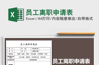 2021年員工離職申請表