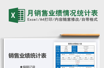 2021年月銷售業(yè)績情況統(tǒng)計表