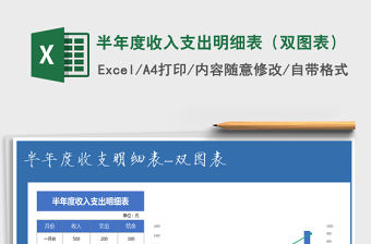 2021年半年度收入支出明細表（雙圖表）