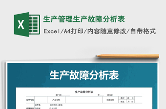 2021年生產(chǎn)管理生產(chǎn)故障分析表