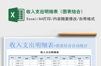 2021年收入支出明細(xì)表（圖表結(jié)合）