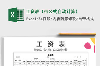 2021年工資表（帶公式自動計算）