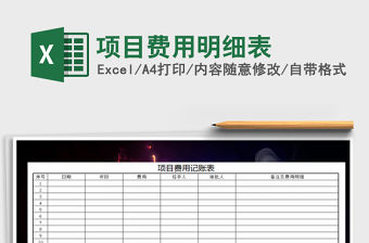 2021年項目費用明細表