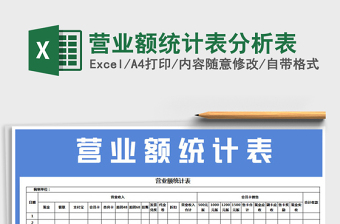 2021年營業(yè)額統(tǒng)計表分析表