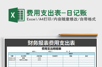 2021年費(fèi)用支出表-日記賬