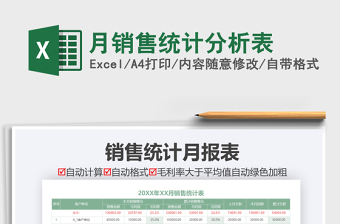 2021年月銷售統(tǒng)計分析表