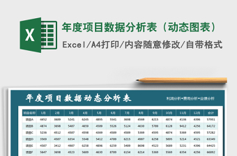 2021年年度項目數(shù)據(jù)分析表（動態(tài)圖表）