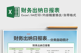 2021年財(cái)務(wù)出納日?qǐng)?bào)表