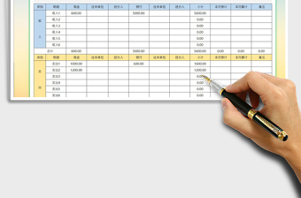 2021年财务出纳日报表