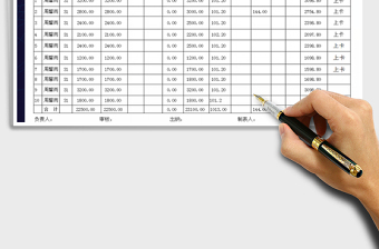 2021年工资表 -工资表模版