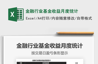 2021年金融行業(yè)基金收益月度統(tǒng)計(jì)免費(fèi)下載