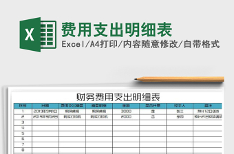 2021年费用支出明细表