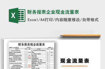 2021年財務報表企業(yè)現金流量表