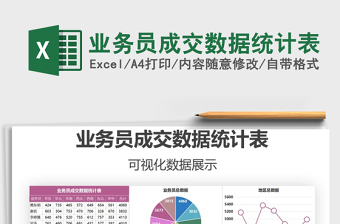 2021年業(yè)務員成交數據統(tǒng)計表