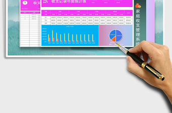 2021年家庭收支明細系統（圖表）免費下載