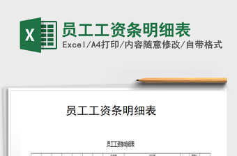2021年員工工資條明細(xì)表