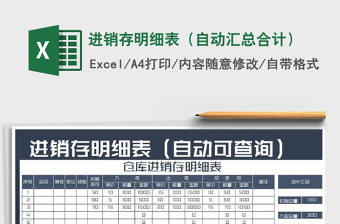 2021年進(jìn)銷存明細(xì)表（自動(dòng)匯總合計(jì)）