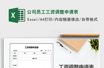 2021年公司員工工資調整申請表