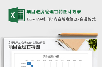2021年項(xiàng)目進(jìn)度管理甘特圖計(jì)劃表