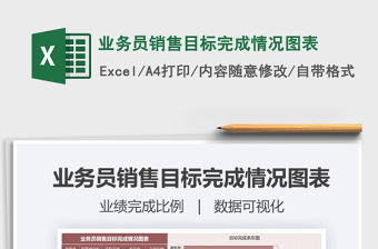 2021年業(yè)務(wù)員銷售目標(biāo)完成情況圖表