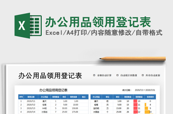 2021年辦公用品領(lǐng)用登記表