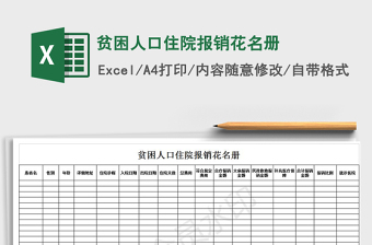 2021年貧困人口住院報銷花名冊