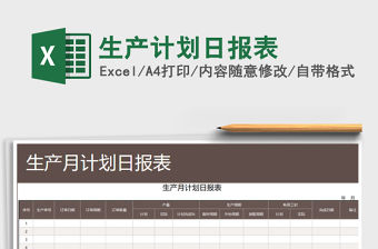 2021年生產(chǎn)計(jì)劃日報(bào)表