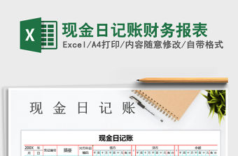 2021年現金日記賬財務報表