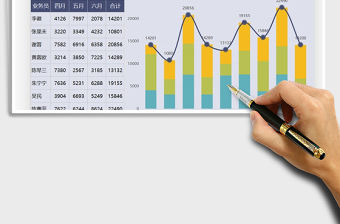 2021年銷售業績排名數據圖表模板