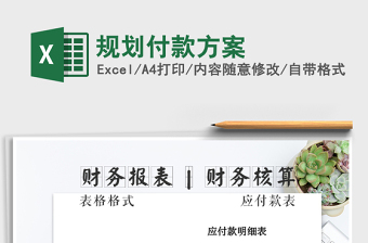 2021年規(guī)劃付款方案