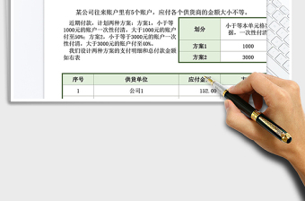 2021年规划付款方案