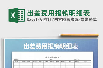 2021年出差費用報銷明細表