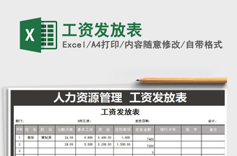 2021年工資發(fā)放表