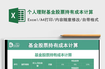 2021年個人理財基金股票持有成本計算