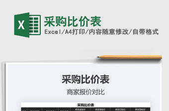 2021年采購比價表