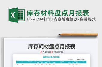 2021年庫存材料盤點(diǎn)月報(bào)表