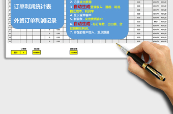 2021年外貿(mào)訂單收匯利潤訂單統(tǒng)計表