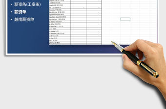 2022年薪資條(工資條)越南薪資單