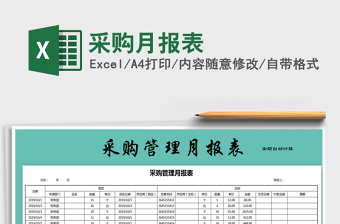 2021年采購月報(bào)表