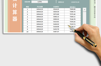 2021年房贷计算器-自动生成月供明细